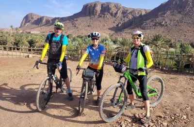 John Farrelly Cycling on the  tour with redspokes